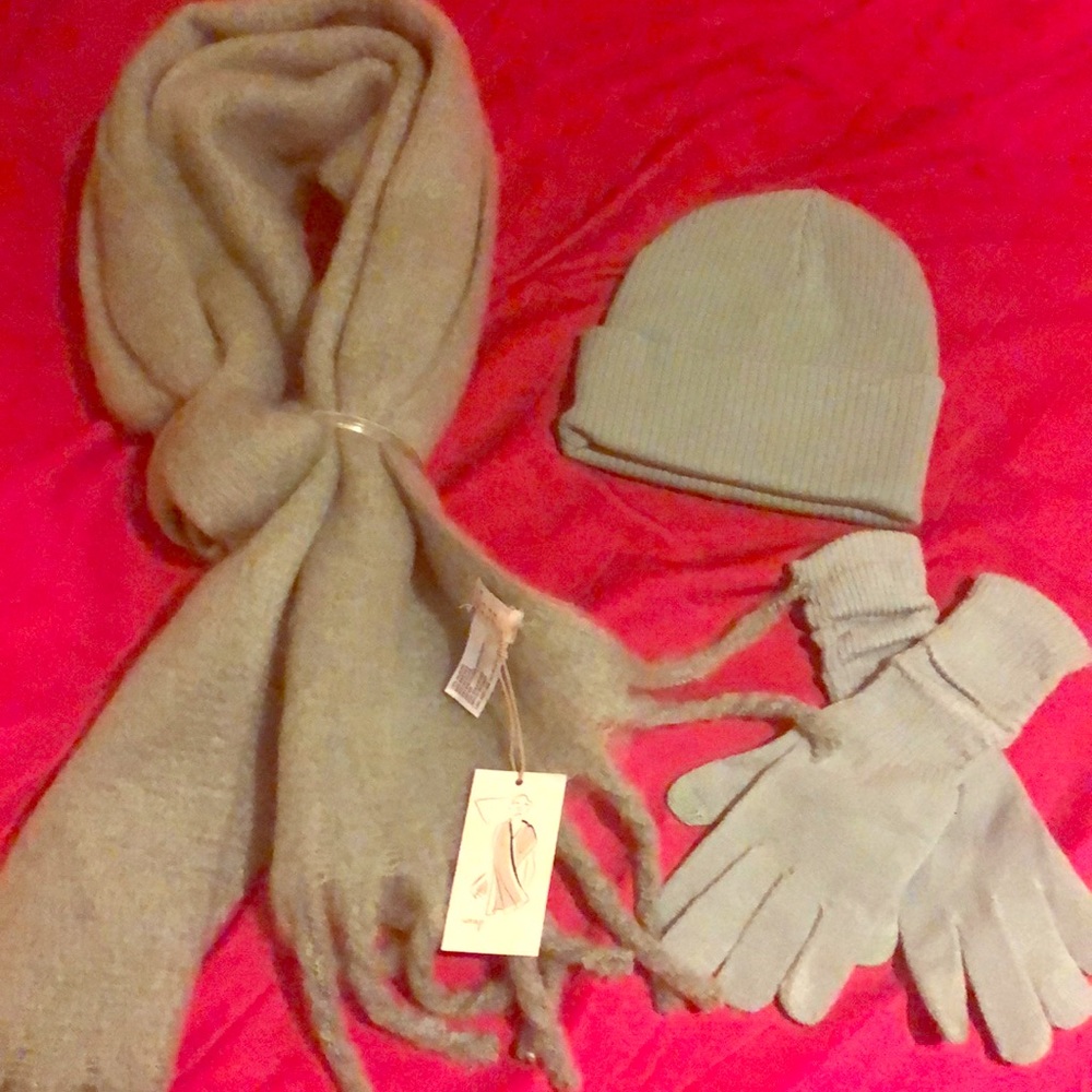NWT/NWOT Scarf + Beanie + Gloves